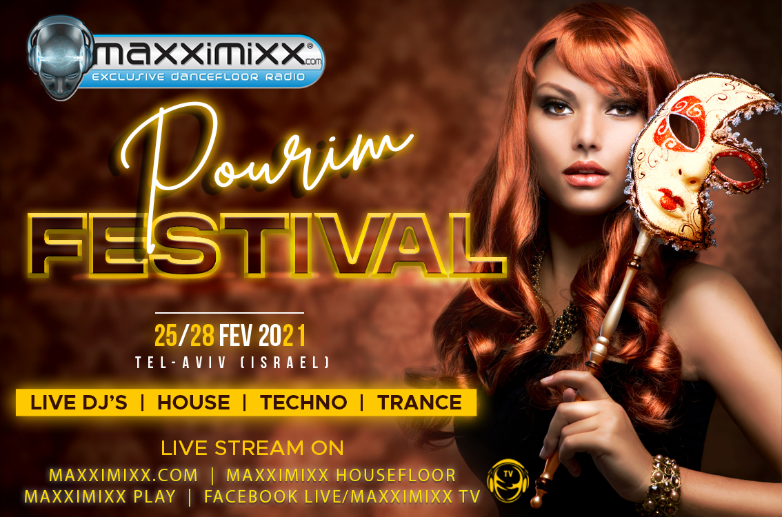 Slider Maxximixx Pourim Festival 2021 - 1334 X 750 Pixels